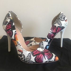 Butterfly print heels